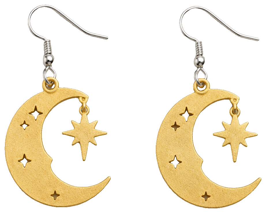 Sun and Moon Earrings — view 1