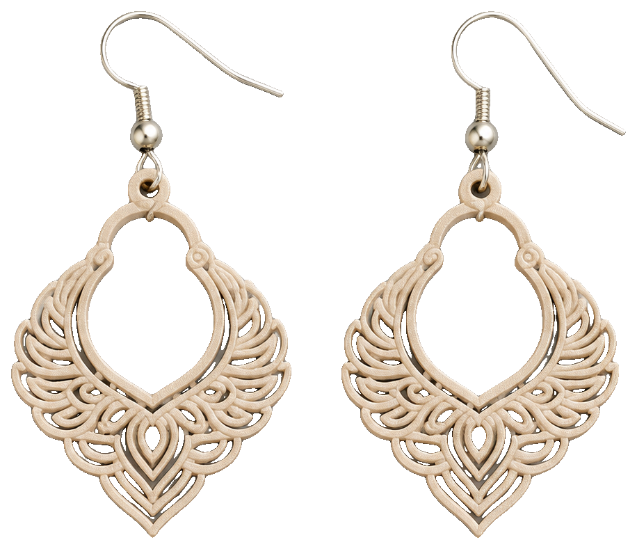Indian Phoenix Filigree Earrings — view 1