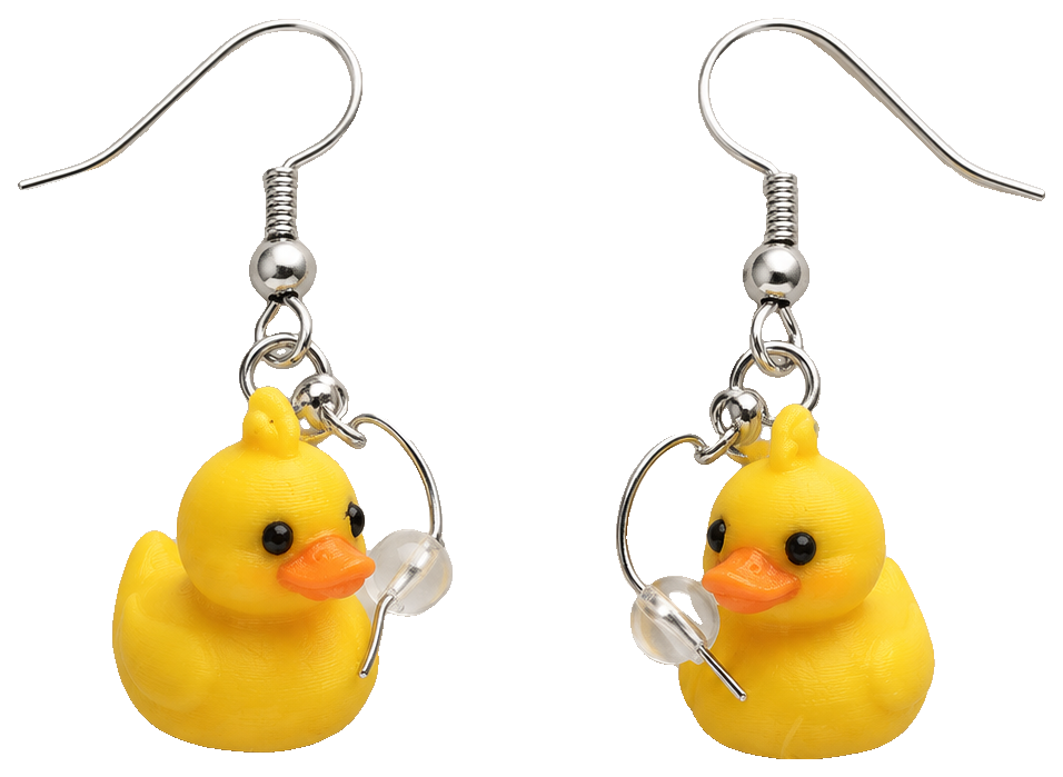 Rubber Duck Earrings — view 1