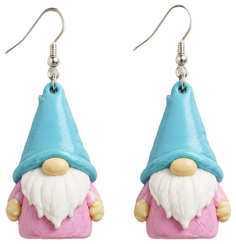 Pastel Easter gnome Dangle Earrings — view 1