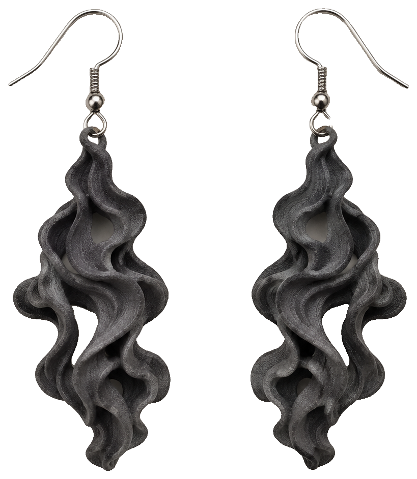 Hypnotic Wave Earrings - Quick print — view 1