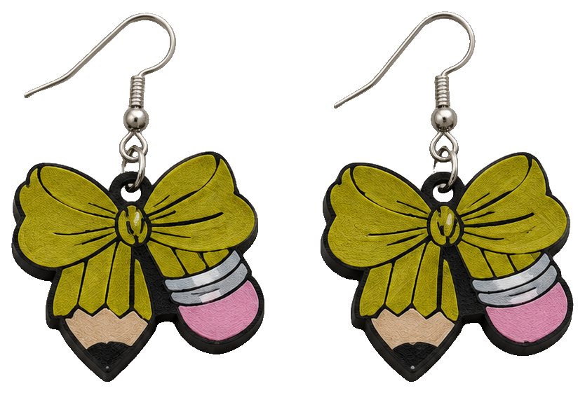 Pencil Bow Earrings — view 1