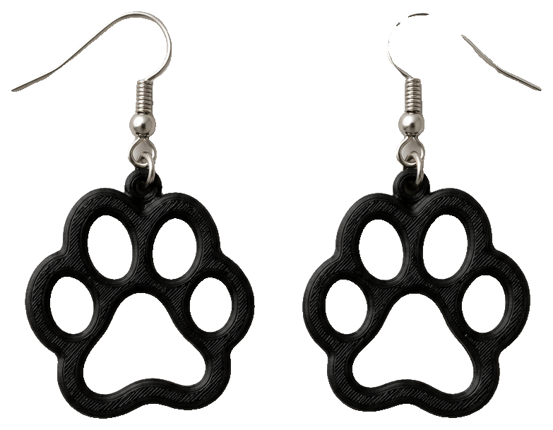 paw earrings — view 1
