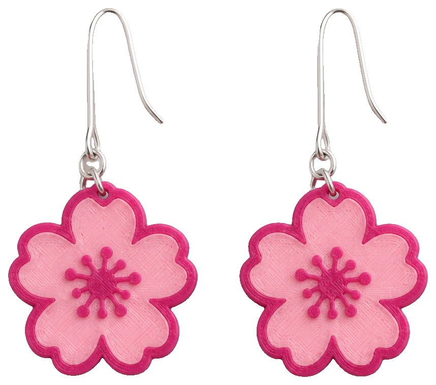 Cherry Blossom Earrings by Kt's Glitter Bar — view 1