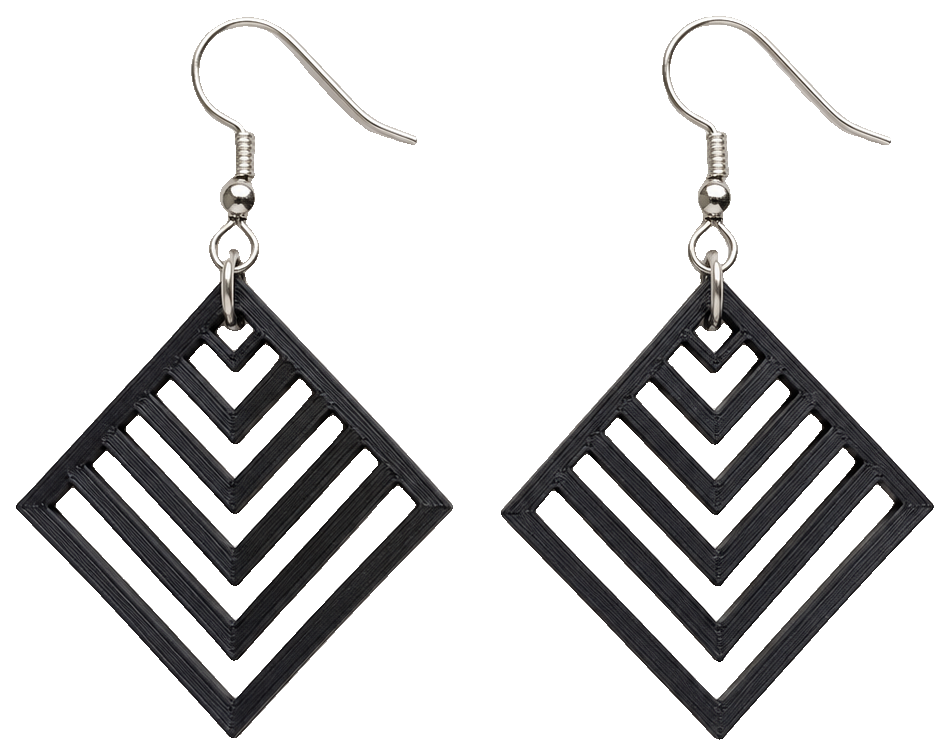 Easy to print ear rings — view 1