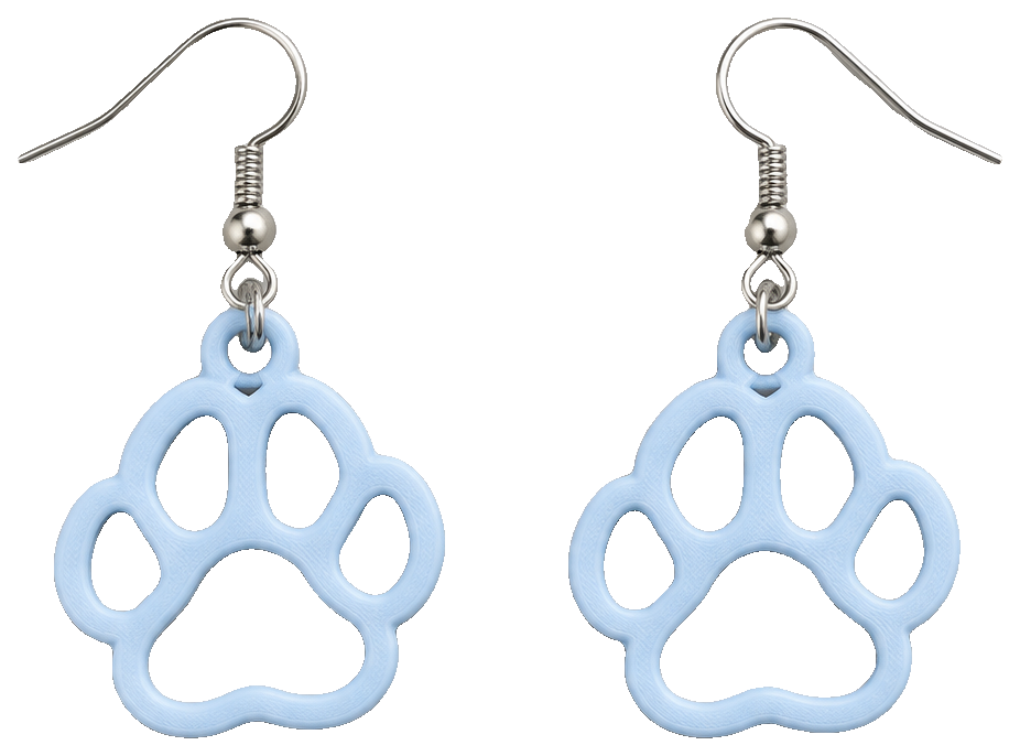 Paw Print Earring — view 1