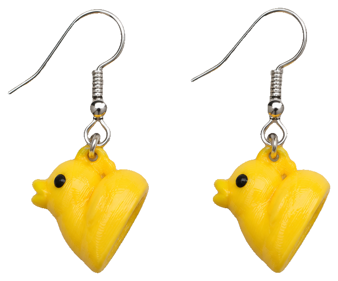 pair of duck earrings — view 1