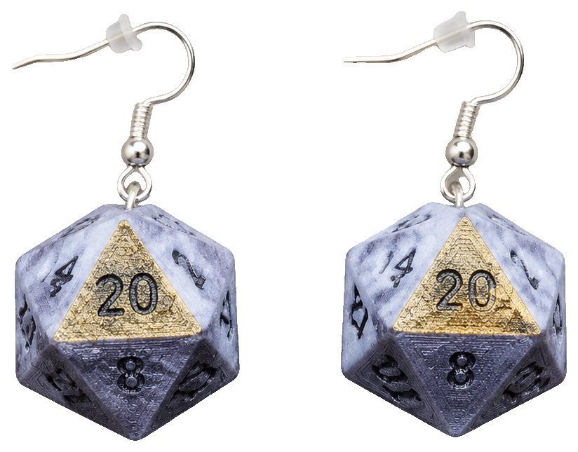 D20 Dice Earrings — view 1