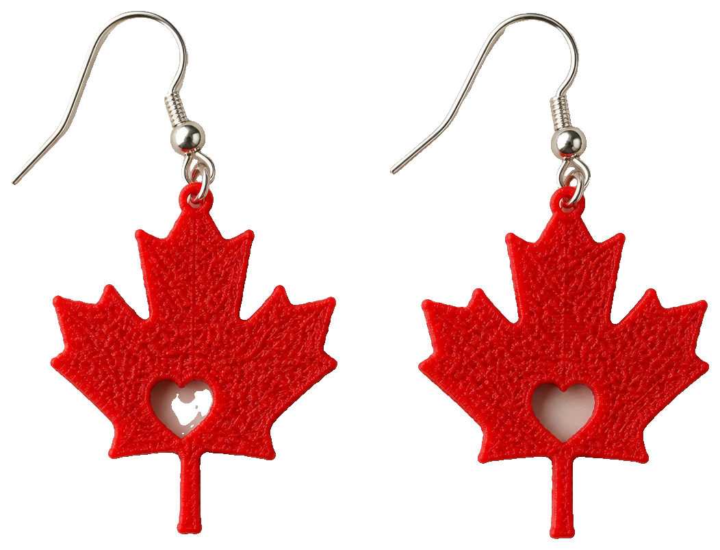 Maple Leaf Canada Day Earrings — view 1