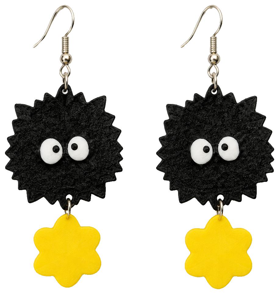 Susuwatari earrings — view 1
