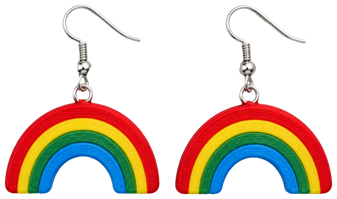 Rainbow earrings — view 1