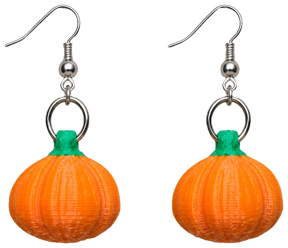 Halloween pumpkin earrings. — view 1