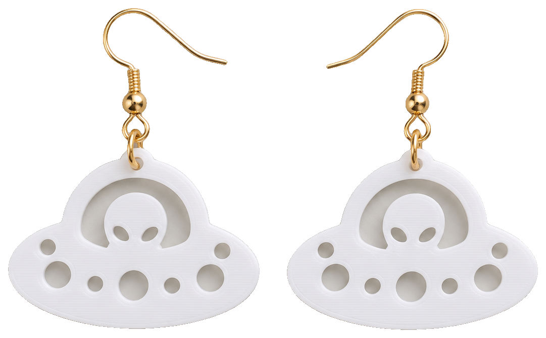 UFO - Alien Earrings — view 1