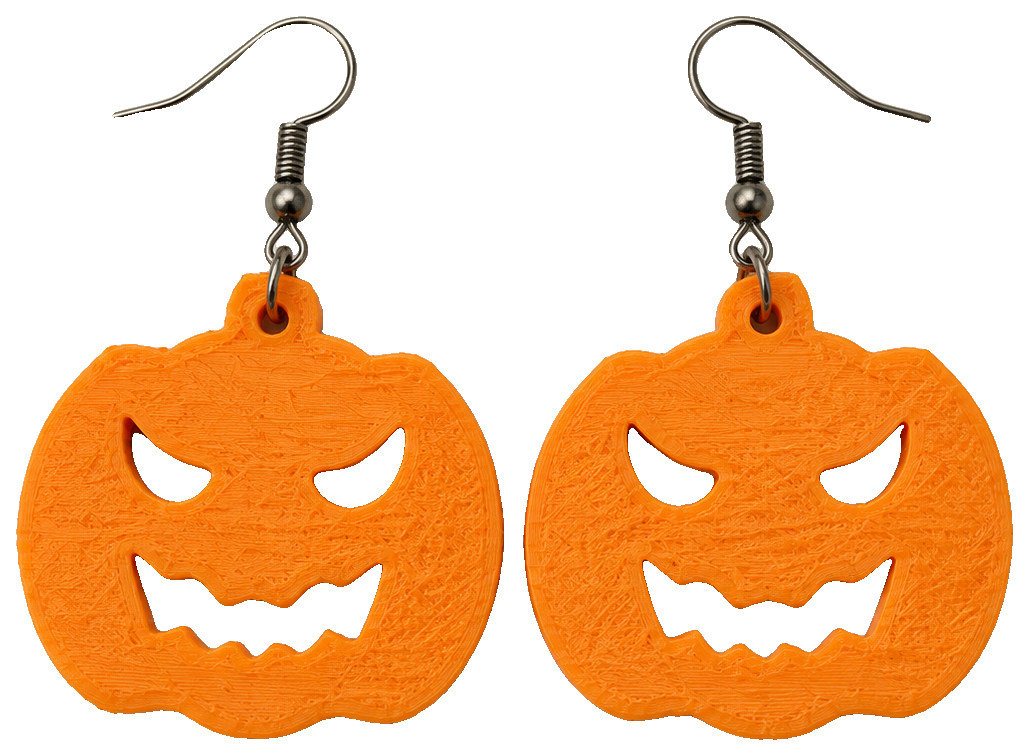 Pumpkin Halloween Earrings by Deadlisins — view 1
