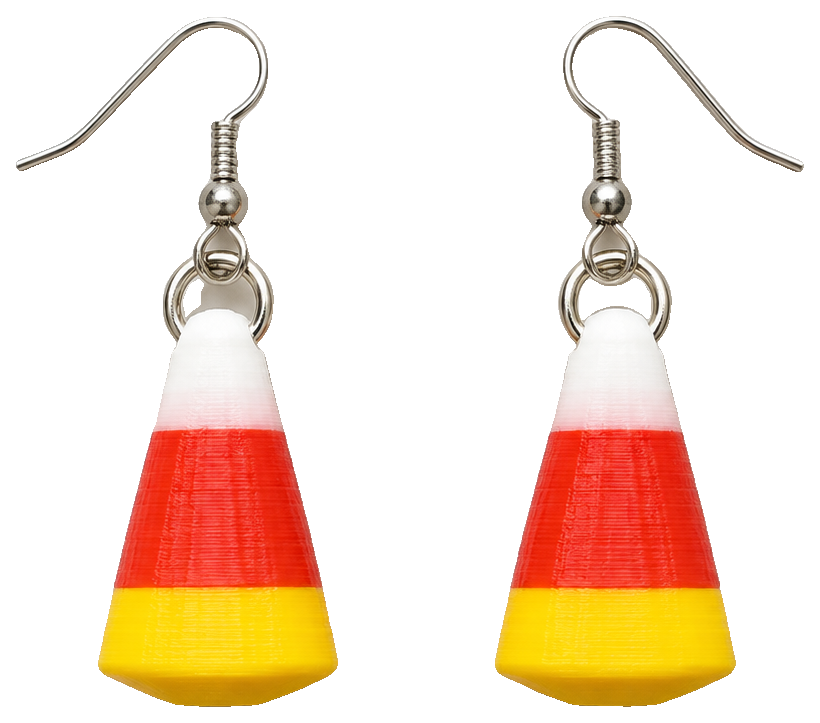 Candy Corn Earrings by Makerworks By B — view 1