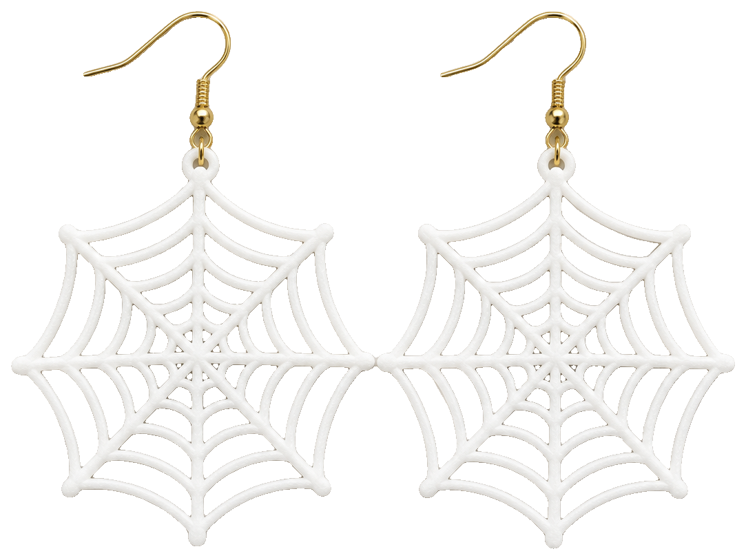 Halloween Spider web Earrings / Netz Ohrring — view 1