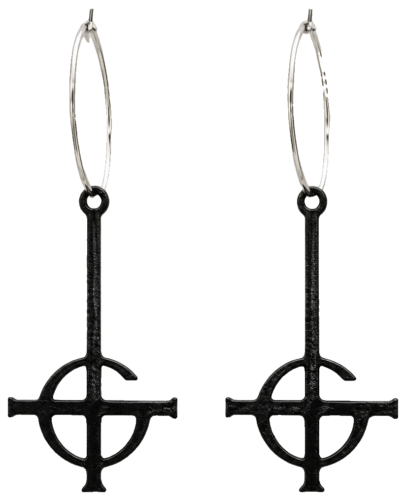 Ghost (band) cross earrings — view 1