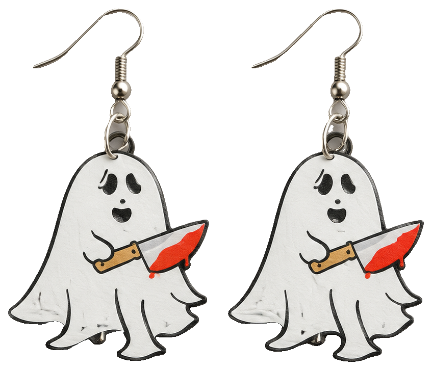 Knife Ghost Earrings — view 1