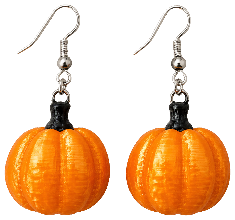 Pumpkin Earring (Halloween) — view 1