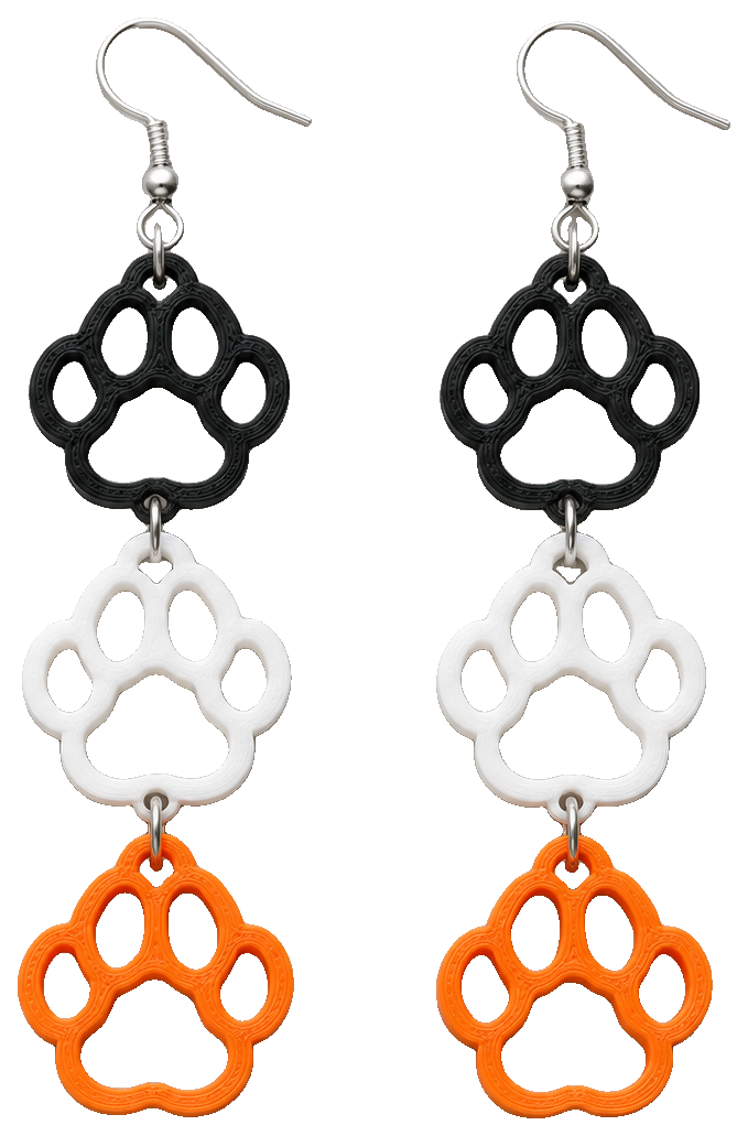 Dangling Paw Earrings — view 1