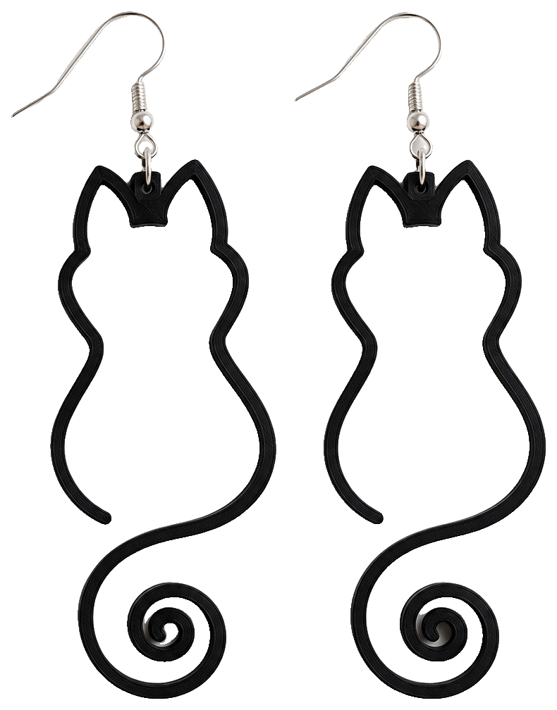 CAT EARRING — 3D-printed earrings