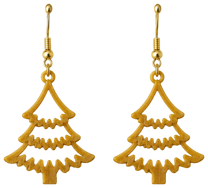Christmas Tree Earrings by T&M The Little Mot Shop — view 1