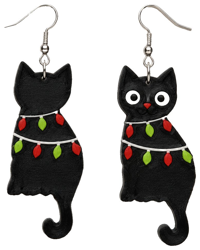 Cat Earrings by gregschellinger — view 1