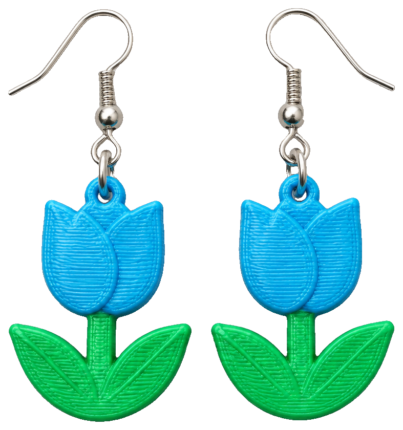 Tulips earrings — view 1