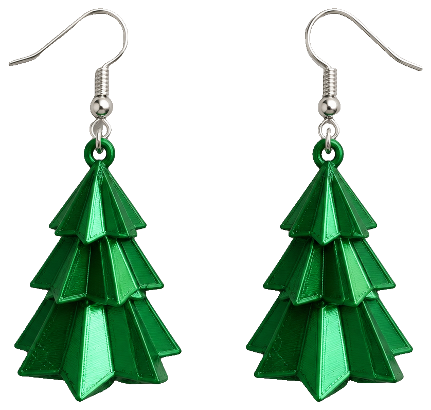 Earring christmas tree arbol de navidad pendiente — 3D-printed earrings