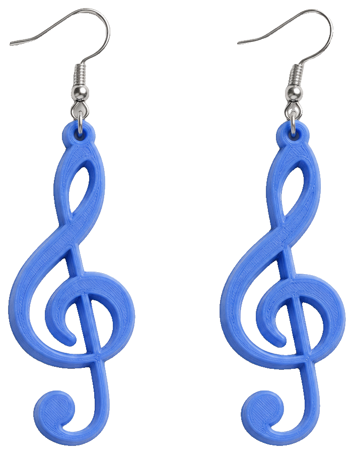 Treble Clef Harmony Earrings — view 1