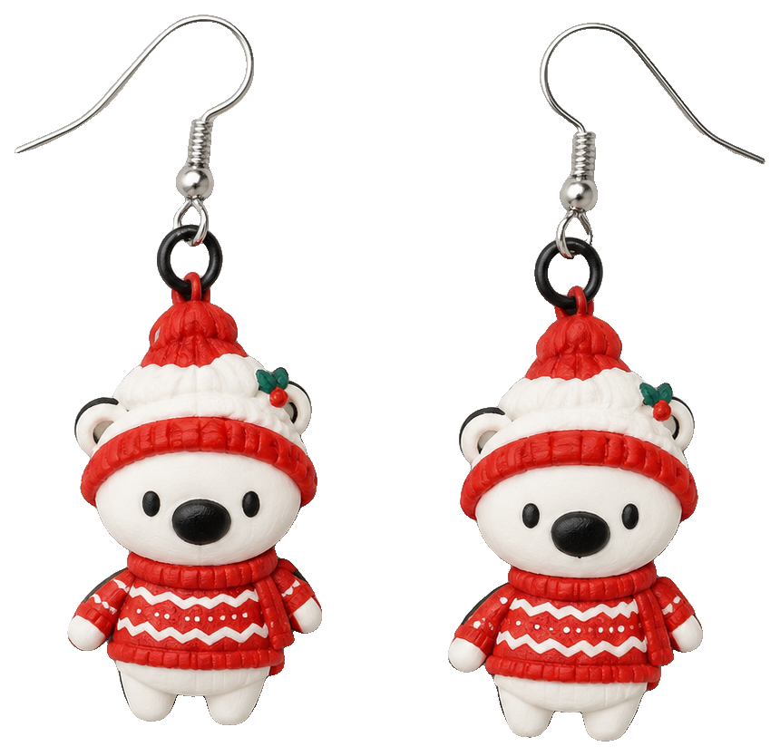Cute Bear - Earrings and Necklace β view 1