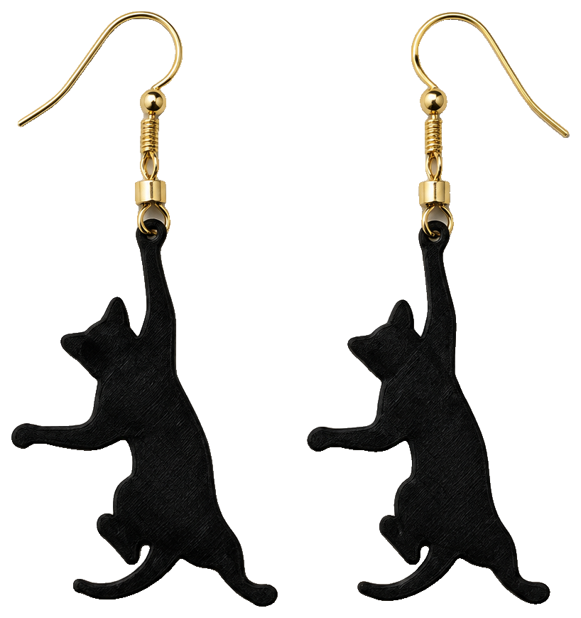 Earrings Cat — 3D-printed earrings