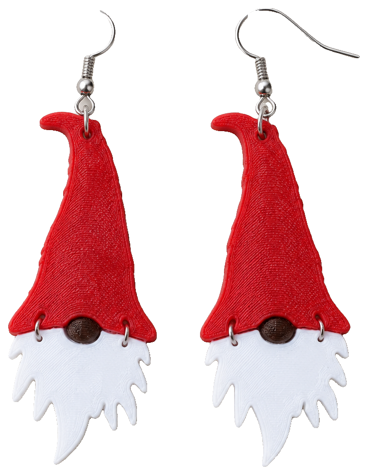 Christmas Gnome Earrings — view 1