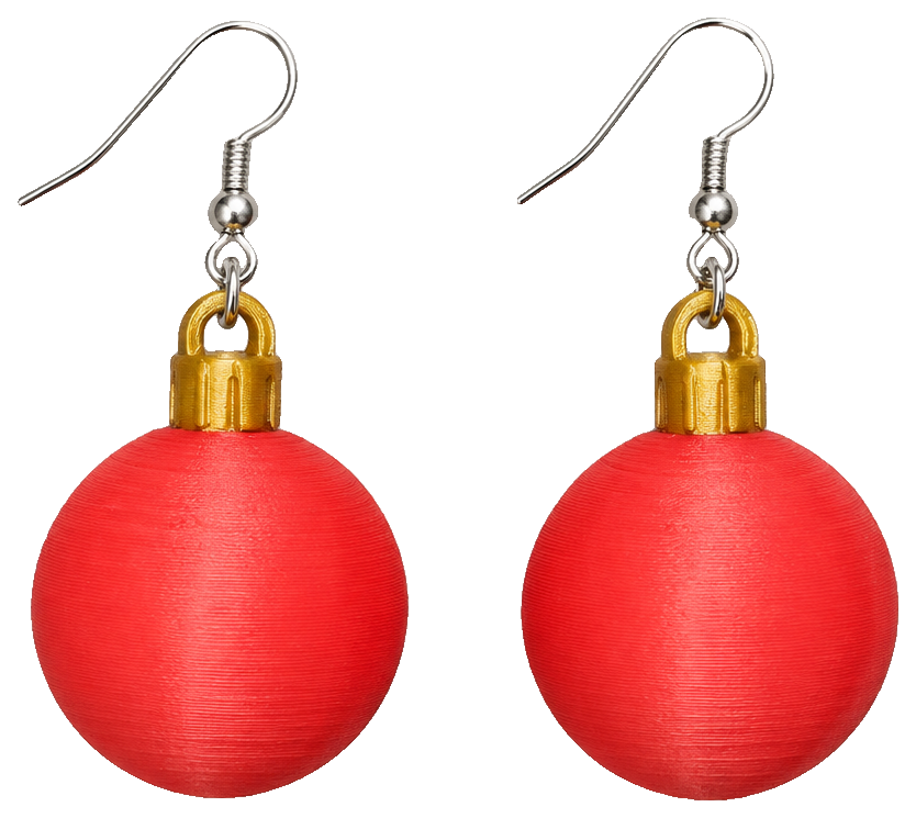Cute Christmas Bauble Earrings! — view 1