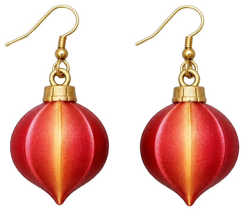 christmas ornaments earrings — view 1
