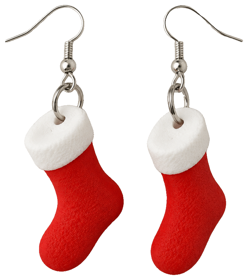 Christmas Stocking Earrings — view 1