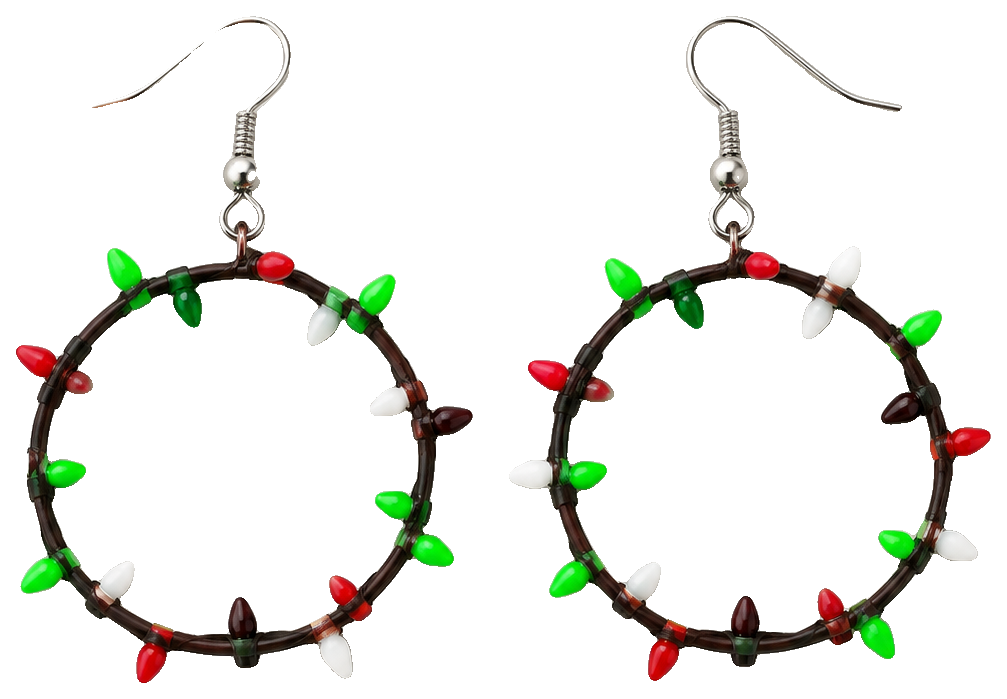 Christmas Light Hoop Earrings — view 1