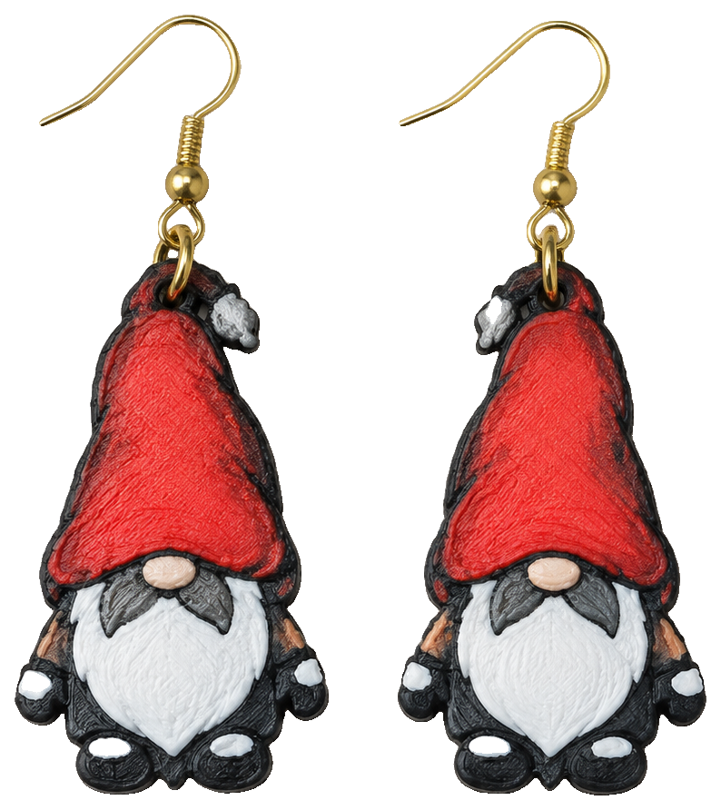 Christmas Gnome Earring / Keychain — view 1