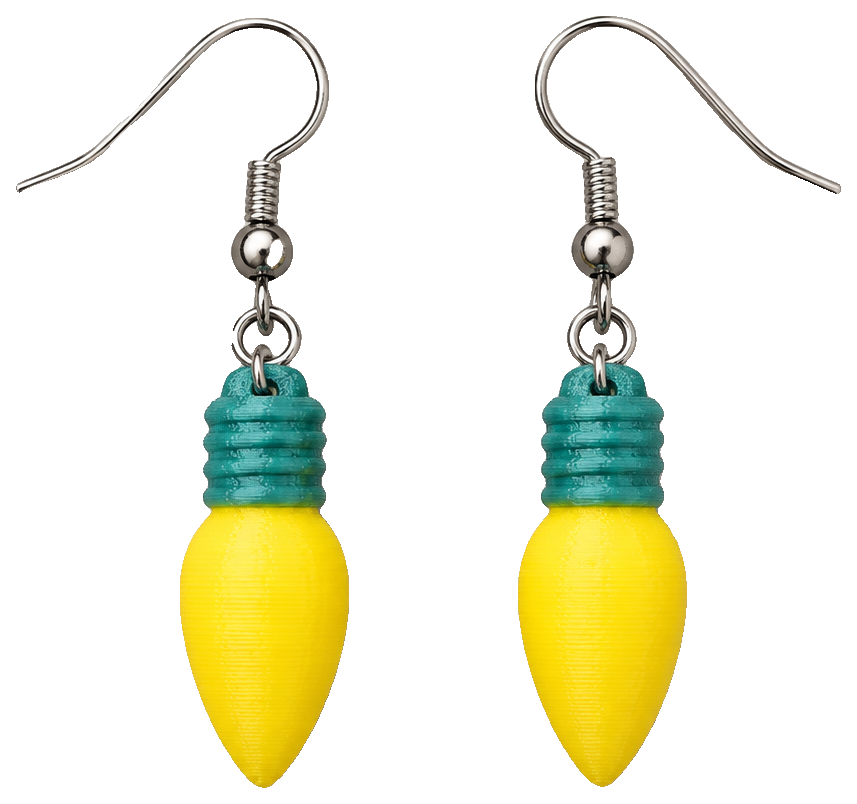 Mini Christmas Light Earrings — view 1