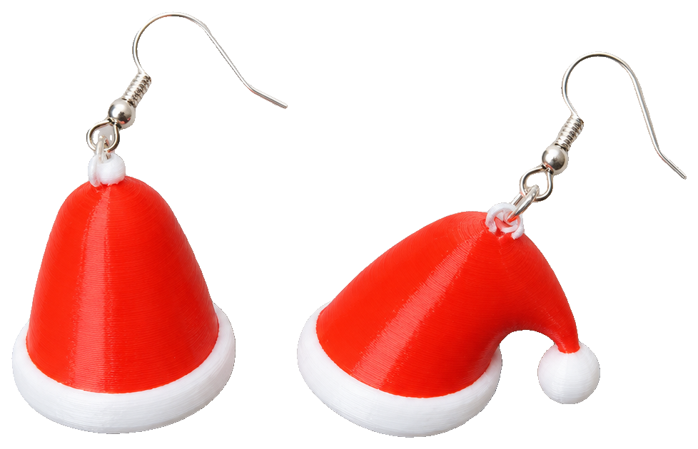 Santa Hat Earrings by ALMC — view 1