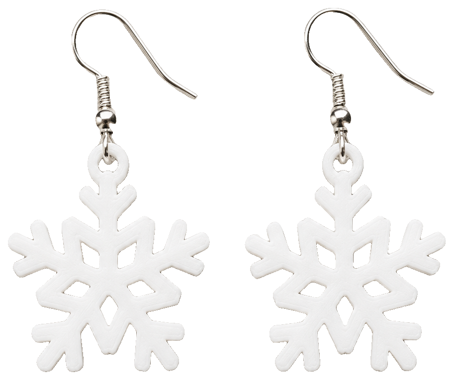 Snowflake Earring or Ornament tree Xmas — view 1