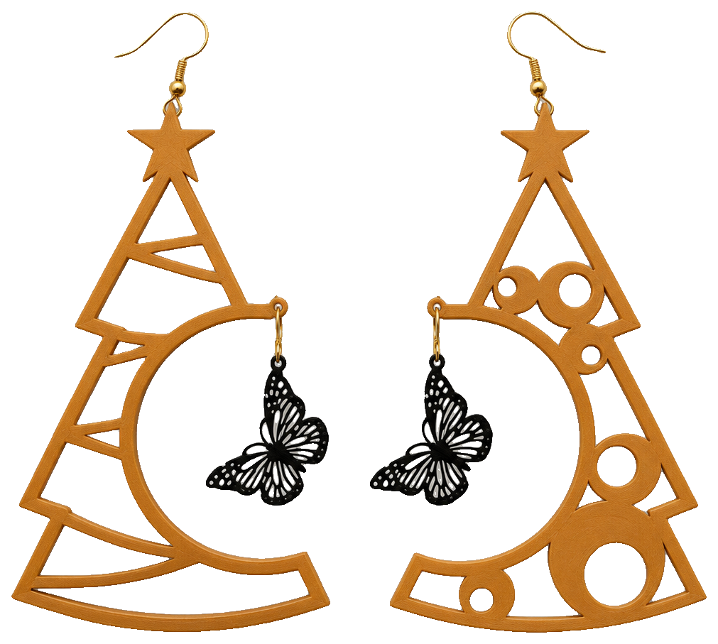Earrings Flutter Wing — 3D-printed earrings