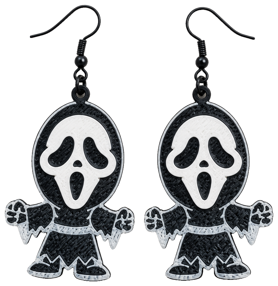 Ghost Face Scream Earrings — view 1