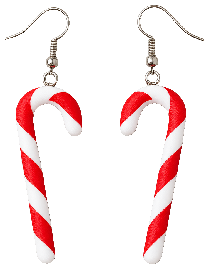 candy canes - earrings — view 1