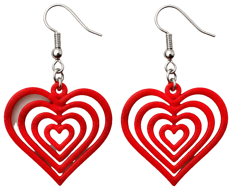 Valentines Day Hearts earrings — view 1